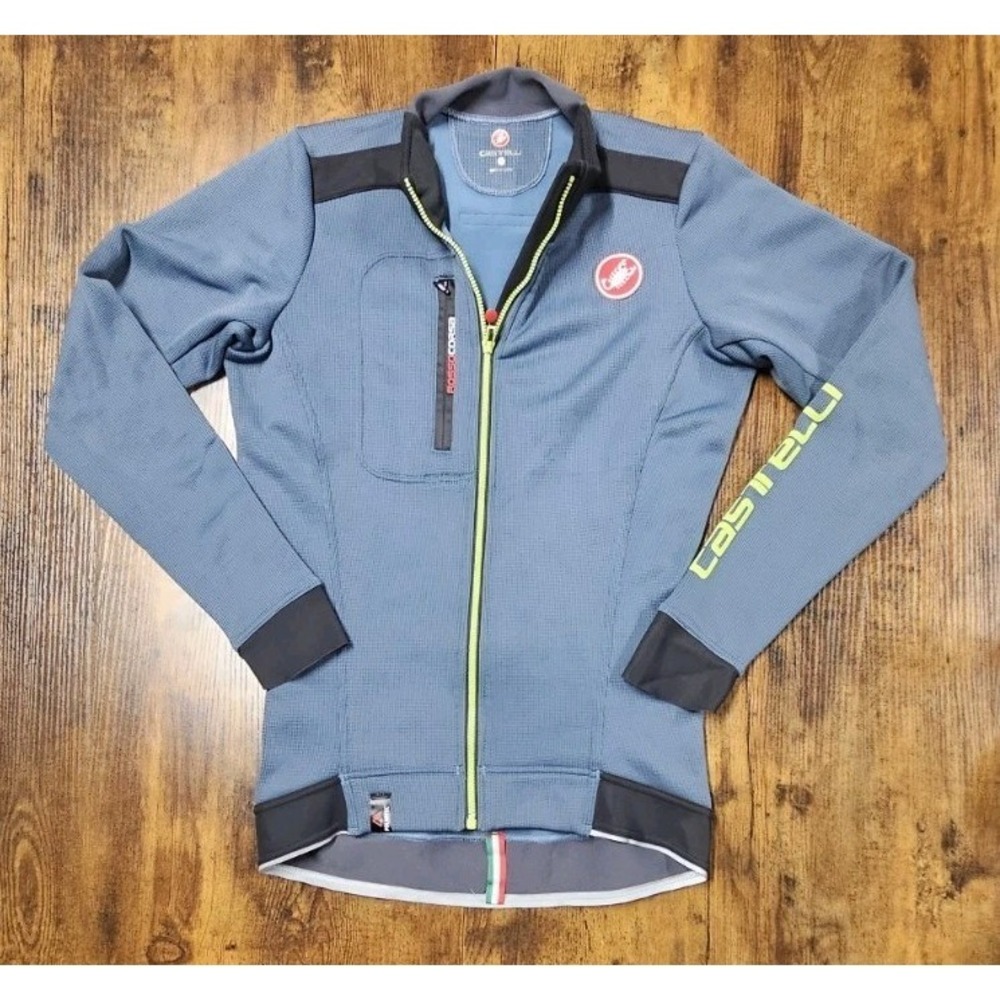 Castelli Rosso Corsa Jersey/Jacket, Men's Blue / Black Small Polartec